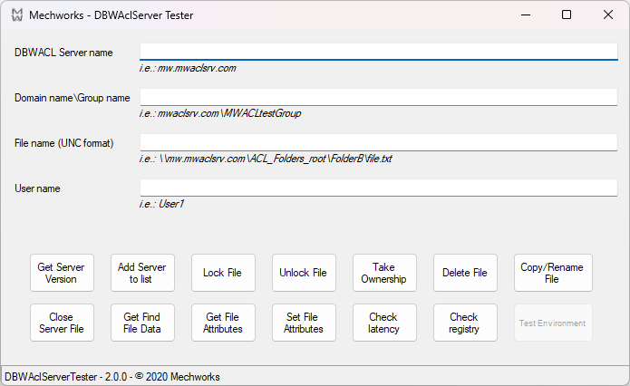 DBWAclServerTester