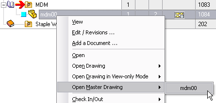 Open the Master Drawing